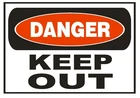 Danger Keep Out Sticker Safety Sticker Sign D670 OSHA