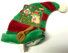 Santa's Elf Puppy Dog Pup Large Christmas Headband Hat NEW