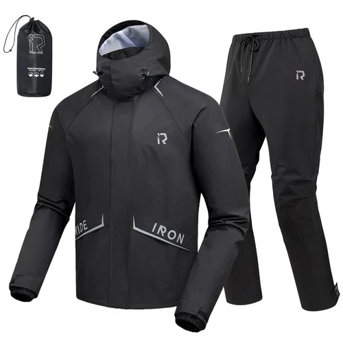 Motorcycle Rain Gear, Rain Suit for Men & Women Waterproof Jacket and Pants B... - product listing photo