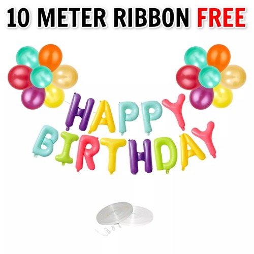 GIGANTE FELIZ CUMPLEAÑOS AUTO INFLADO GLOBO BANNER BUNTING PARTY DECORATION UK - Imagen 81 de 87