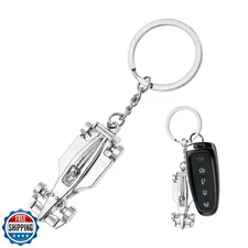 Sylvil Racing Car Model Keychain, F1 Race Car Key Fob Holder, Metal Model Key