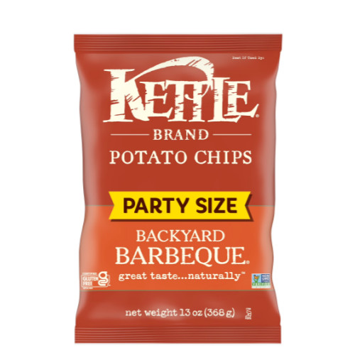Kettle Brand Potato Chips, Backyard Barbeque Kettle Chips, Party Size, 13 oz