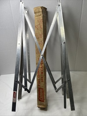 Vintage Coleman Folding Aluminum Hi-Stand 591A499 1960s–70s Camp