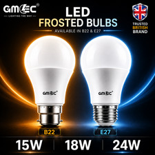 LED Bulbs B22 Bayonet E27 Edison Screw 15W 18W 24W Warm Cool White GLS GMEC