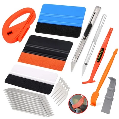 24x Folierung Werkzeuge Set mit Rakel Messer Klingen für Auto Folie Car Wrapping - Bild 1 von 4