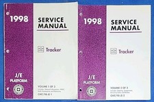 Tracker Vol 1 y 2 de 3 GM Chevrolet J/E 1998 guía manual de reparación de servicio