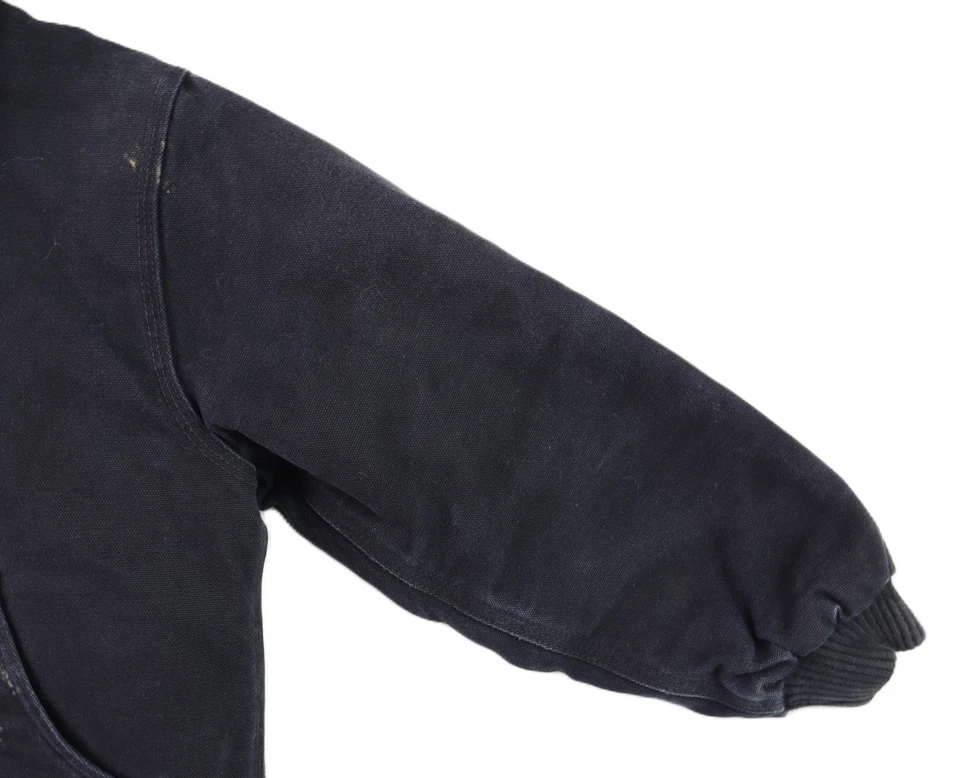 CARHARTT J140 EE. UU. JÓVENES NIÑOS XS 6 Negro Térmico Forrado Chaqueta Abrigo Con Capucha Foto 3 de 4