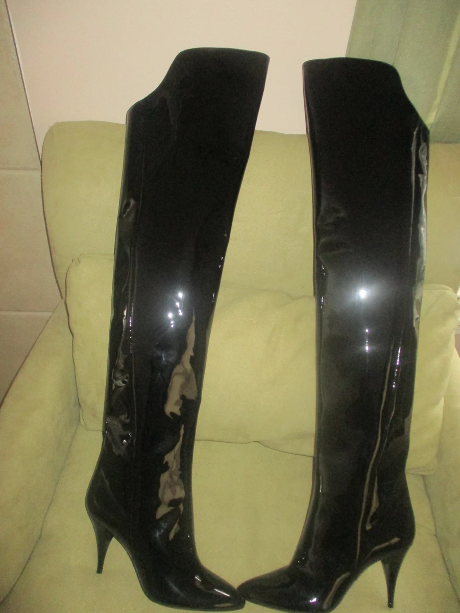 靴 Saint Laurent patent boots Saint Laurent Patent leather ankle boots Saint Laurent
