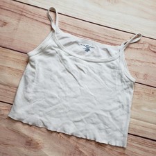 Brandy Melville Tank Womens One Size White Cotton Camisole Lightweight Jersey