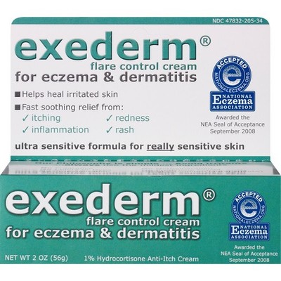 Exederm Flare Control Anti-Itch Cream Eczema & Dermatitis Sensitive Skin 2oz 3PK