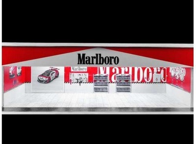 Black Box Diorama MO914107 1/64 parking garage marlboro mit Beleuchtung