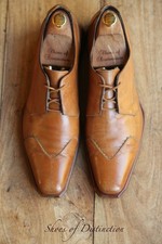 Oliver Sweeney Valley Tan Leather Derby Lace Up Shoes UK 9 US 10 EU 43
