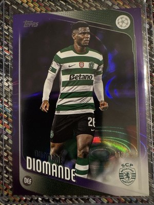 2025 Topps UEFA Club Comp. Ousmane Diomande #104  Purple Raindrop 113/250