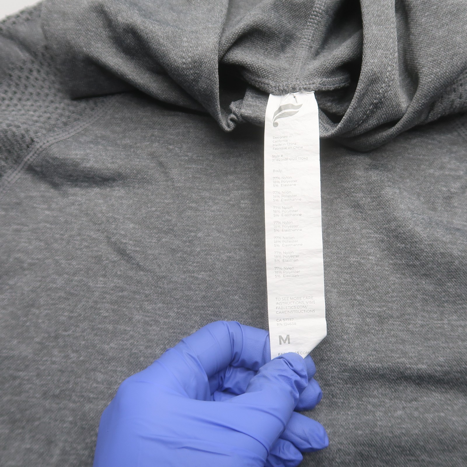 Fabletics Womens Athletic Jacket Medium Grey Stre… - image 3