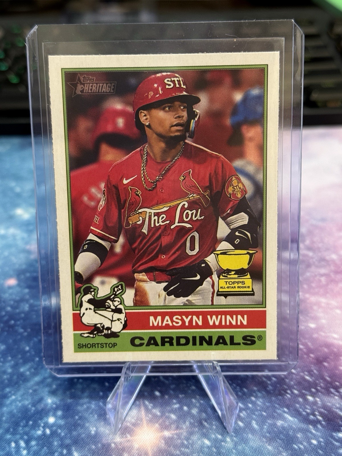 2025 Topps Heritage Masyn Winn Gold Cup Image Variation SP Cardinals
