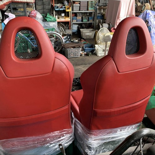 Honda S2000 OEM Red Leather Seats Pair AP1 AP2 JDM Genuine - Picture 2 of 7