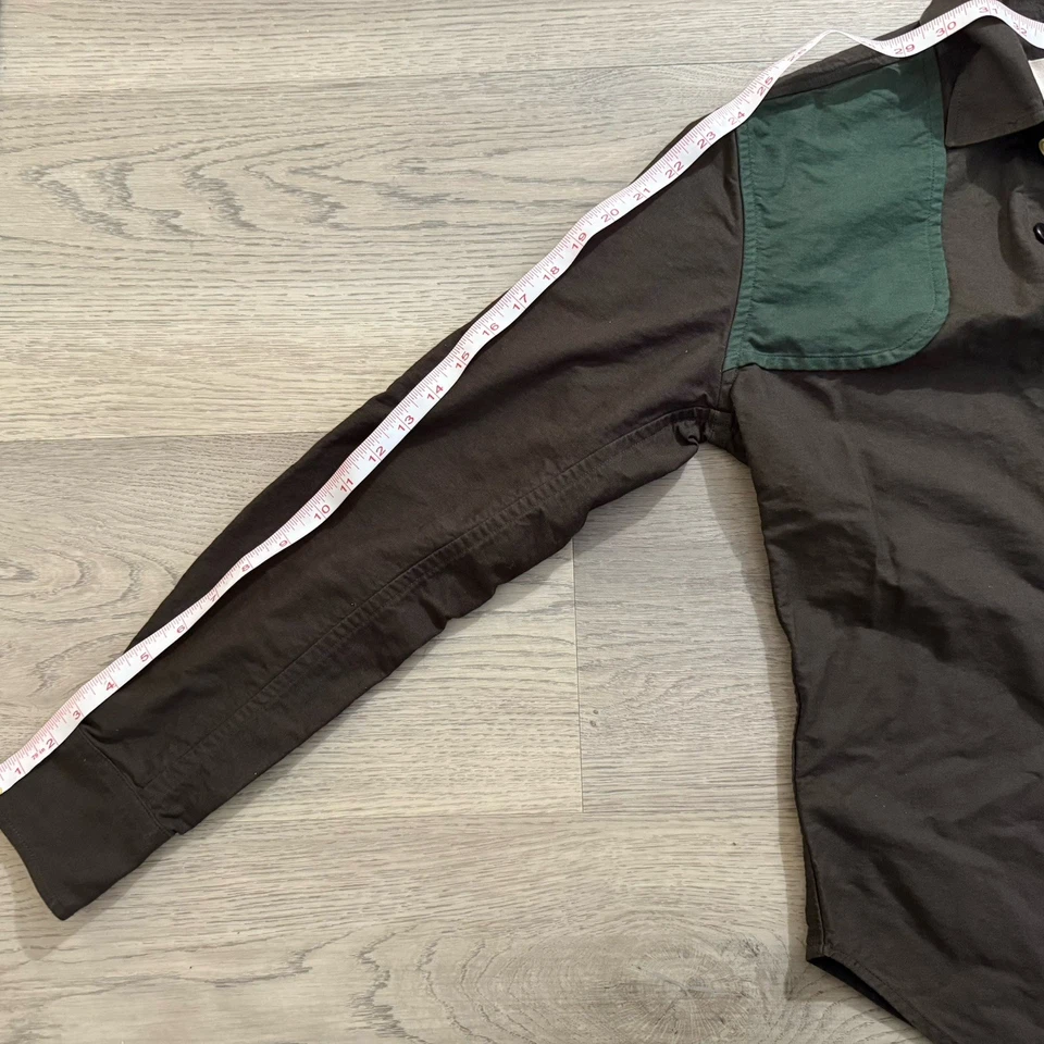 BAND OF OUTSIDERS Contrast Patches Shirt Sz XS Button Down Brown & Green Cotton - Image 4 of 4