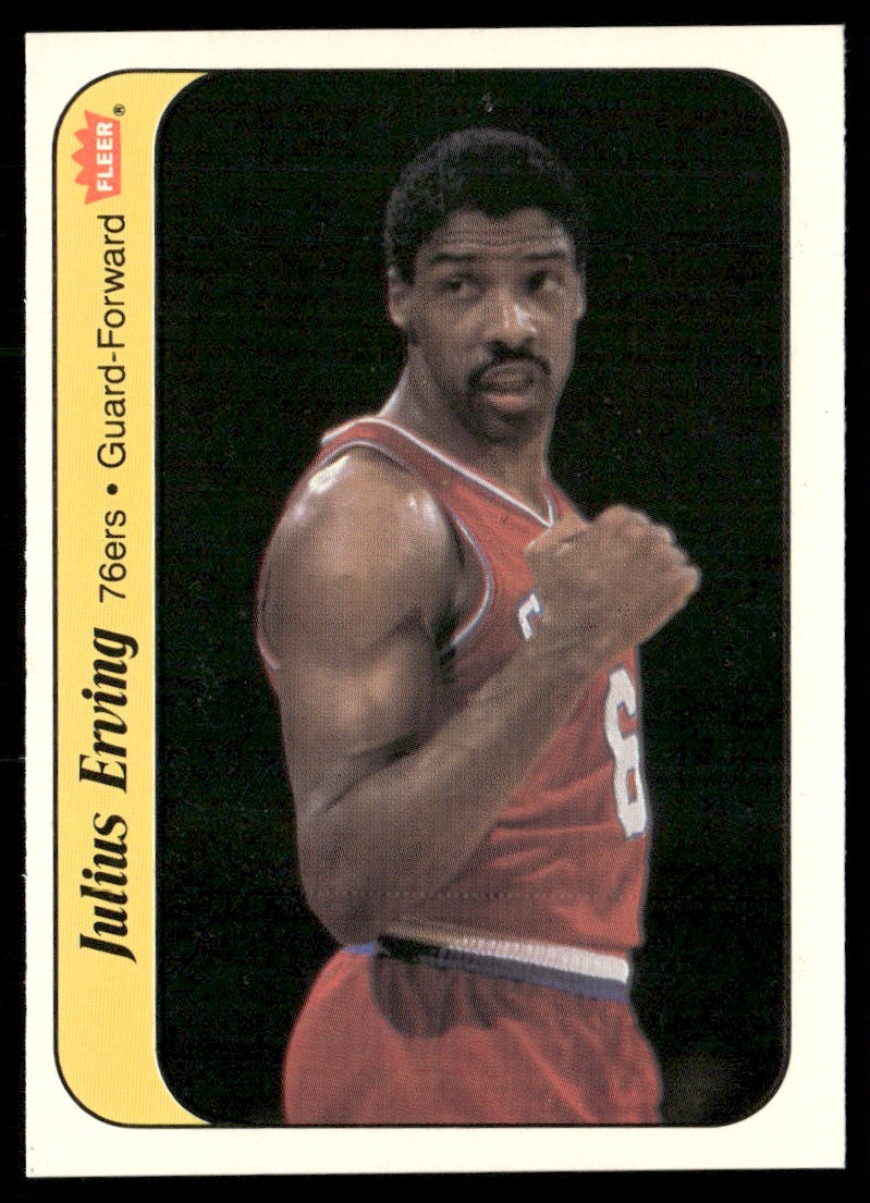 1986-87 Fleer Stickers Basketball Julius Erving