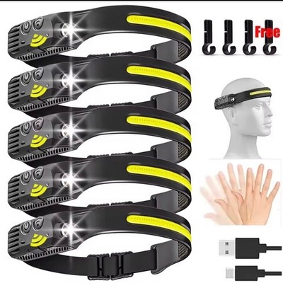 Wasserdichte COB-LED Stirnlampe Head Torch Headlight Band