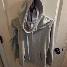 Athleta Sweatshirt Women Gray Mock Neck Warm Cozy Thick Sweater Pouch Hooded XXS