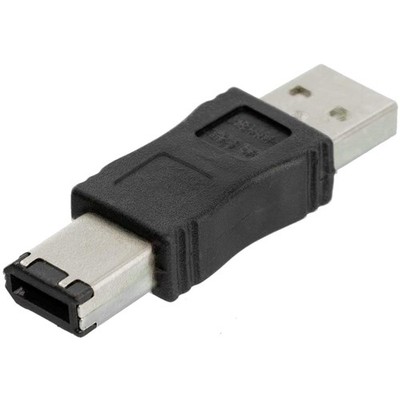 USB 1.1/2.0 Compatible Firewire 6 Pin Male to USB A Adapter - Lightweight Design