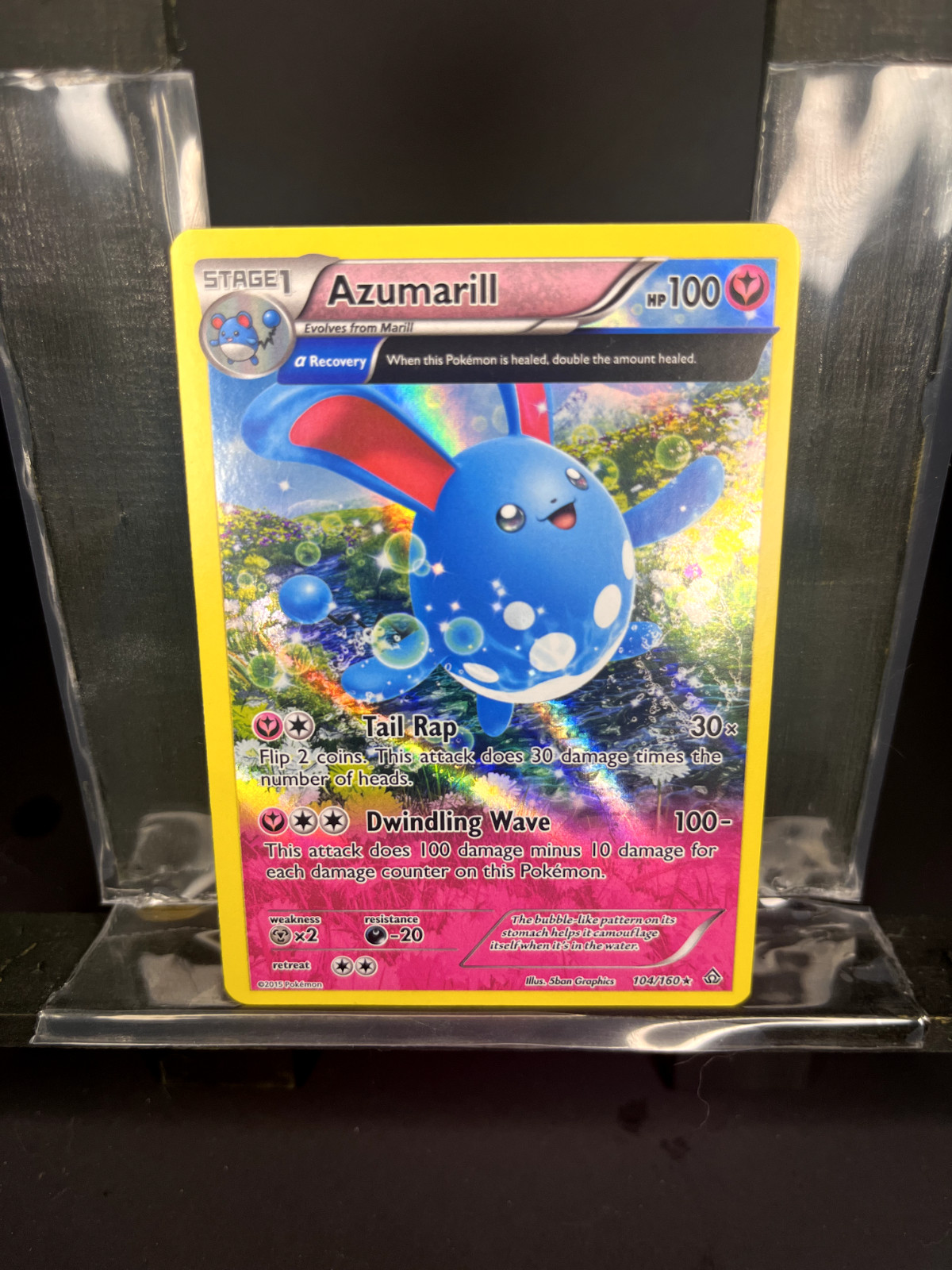 Azumarill (Alpha) 104/160 XY - Primal Clash Holo - Pokemon TCG - LP 