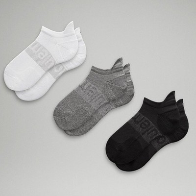 Lululemon Power women's Stride Tab Socks White black grey Size Small 3 pack  $38