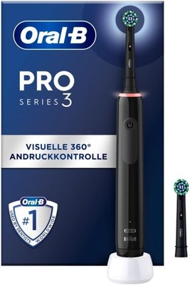 Oral-B Pro3 3000 Elektrische Zahnbürste 360° Andruckkontrolle CrossAction 2St