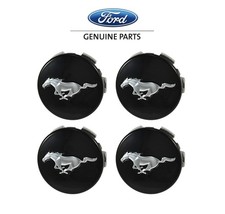2015-2026 Mustang Oem Fr3z-1130-c Black W Chrome Running Horse Wheel Center Caps