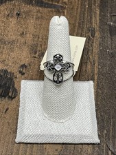 Barse Calista Cross Ring- Mother Of Pearl- Si...