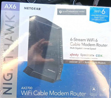 NETGEAR Nighthawk AX6 AX2700 WiFi 6 Cable Modem Router DOCSIS 3.1