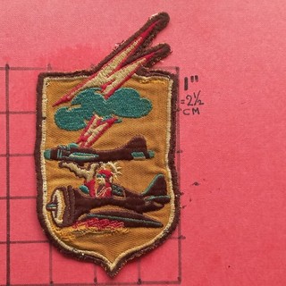ORIGINAL PATCH USAF US AIR FORCE 390 FS FIGHTER SQUADRON WW2 WWII SINGLE ENGINE