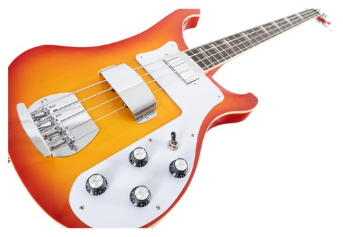 Basso Elettrico 4 Corde Bass Electric Rock Vintage Single Coil 20 Tasti Sunburst - Foto 8 di 11