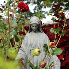 Virgin Mary Garden Sculpture Mother Catholic Granite Home Decor Indoor Outdoor