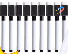 Magnetic Whiteboard Marker Pens Black Markers Dry Eraser Easy Wipe in WhiteBoard