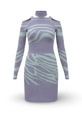 Abito Roberto Cavalli in maglia con scollo a fascia taglia 40It