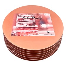 6 PCS 14 Inch Cake Board Drums Round Rose Gold Sturdy 1/2 Thick MultiTier Base