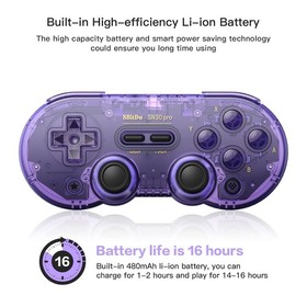 Upgraded SN30 Pro Bluetooth Controller - Crystal Purple