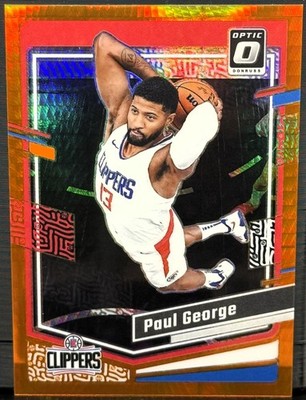 2023-24 Donruss Optic #157 Paul George - Orange Variation #54/99 - Clippers