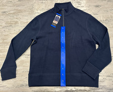 NWT Banana Republic Men's Double Knit 1/4 Zip Pullover Blue Size Large