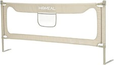 HOMEAL Bed Rail for Toddlers, 47in Foldable Toddler Bed Rails with U-Shape Base