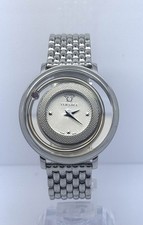 Versace Venus VQV070015 Silver Tone Sapphire Crystal Swiss Made Womens Watch 