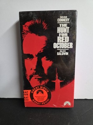 Deadstock NOS The Hunt For Red October VHS 1990 Sealed Paramount Hype Sticker