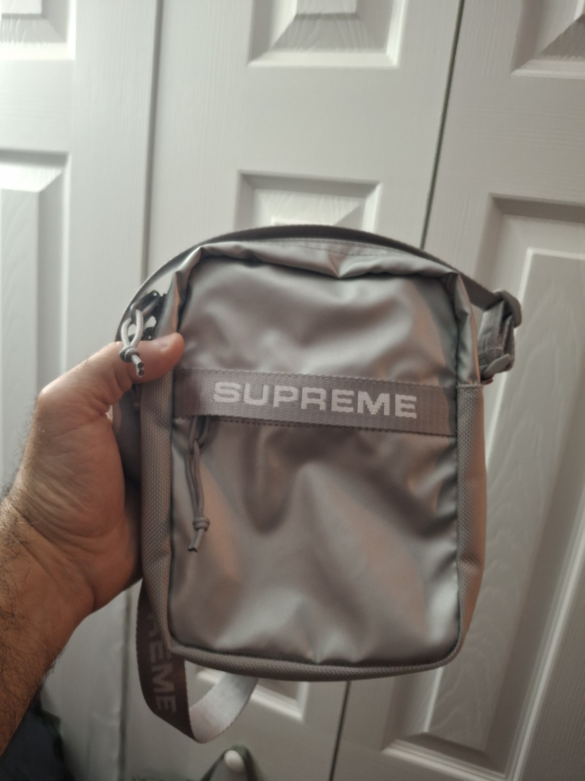 Supreme FW22 Metallic Silver Shoulder Side Bag EUC - Gem
