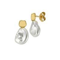 Ohrstecker Barockperle 585 Gold Keshi-Perle Perlenschmuck FüR Damen