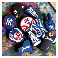 10 Piece NEW YORK Baseball Team Shoe Charms Clog Decorations PVC NEW