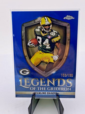Sterling Sharpe 2025 Topps Chrome Legends Of The Gridiron Blue /150 #LOG-27 SP P