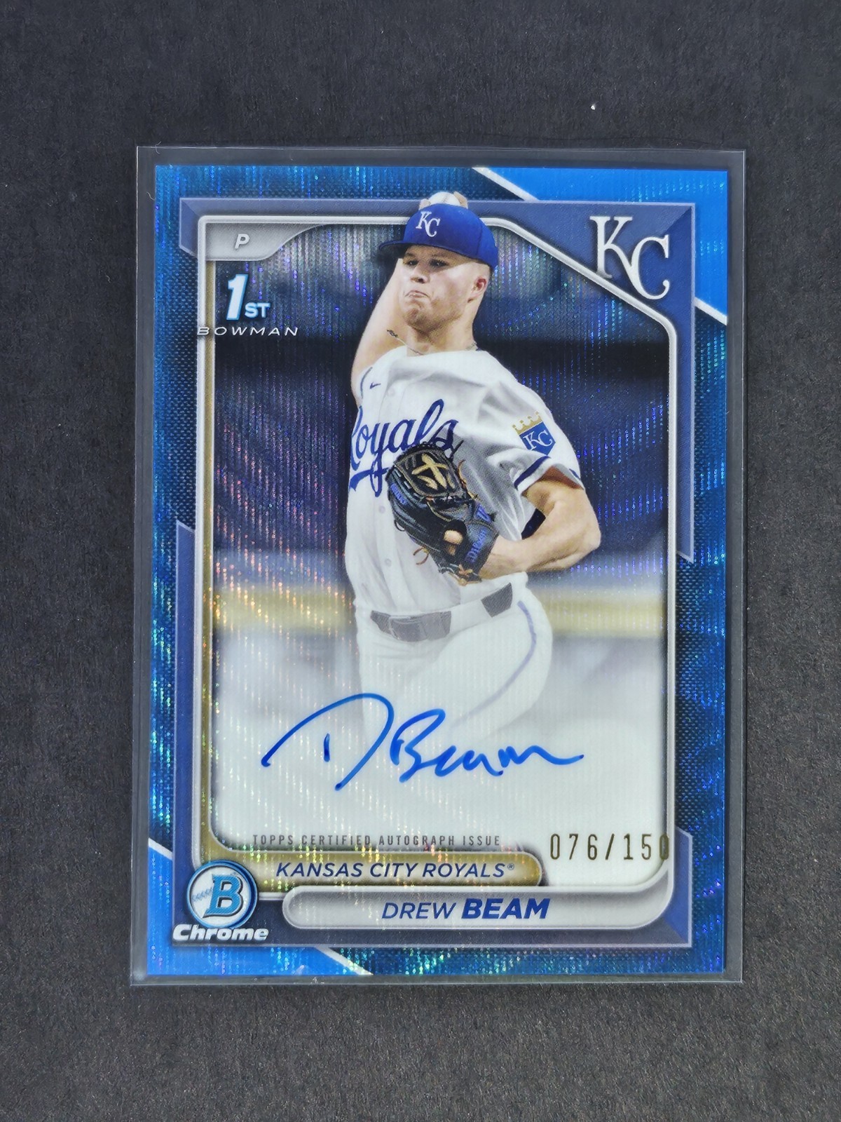 2024 Bowman Draft Chrome 1st Drew Beam #CPA-DB Blue Wave Refractor Auto /150