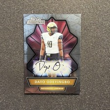 2021 Wild Card Alumination DAYO ODEYINGBO #ABC-A Rookie AUTO - FOOTBALL CARD. rookie card picture