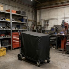 Welding Cart Cover with Easy On Off Design 94L 46W 119H CM Black Waterproof
